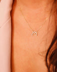 14k Solid Gold Diamond Joy Necklace - Melt'm Jewelry