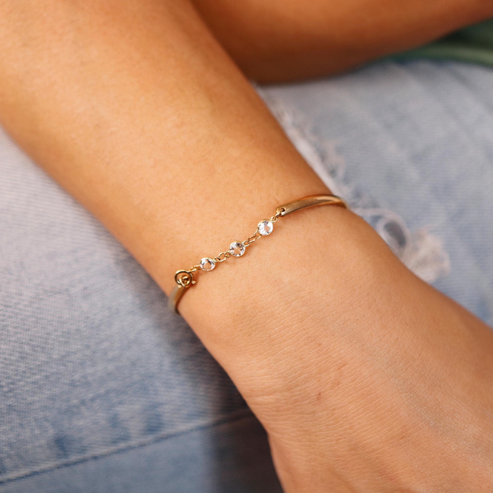 Three Birthstone Bracelet 14k Gold Filled - Melt'm Jewelry