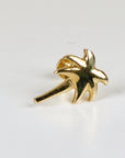 Palm Tree Flat Back Earrings 14k Solid Gold (7 mm) - SINGLE - Melt'm Jewelry