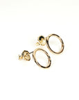 10mm Hammered Circle Stud Earrings, Gold Filled or Sterling Silver Studs - Melt'm Jewelry