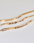 Gold Filled Personalized Bar Bracelet • Custom Engraved Gift for Her - Melt'm Jewelry