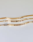 Gold Filled Personalized Bar Bracelet • Custom Engraved Gift for Her - Melt'm Jewelry
