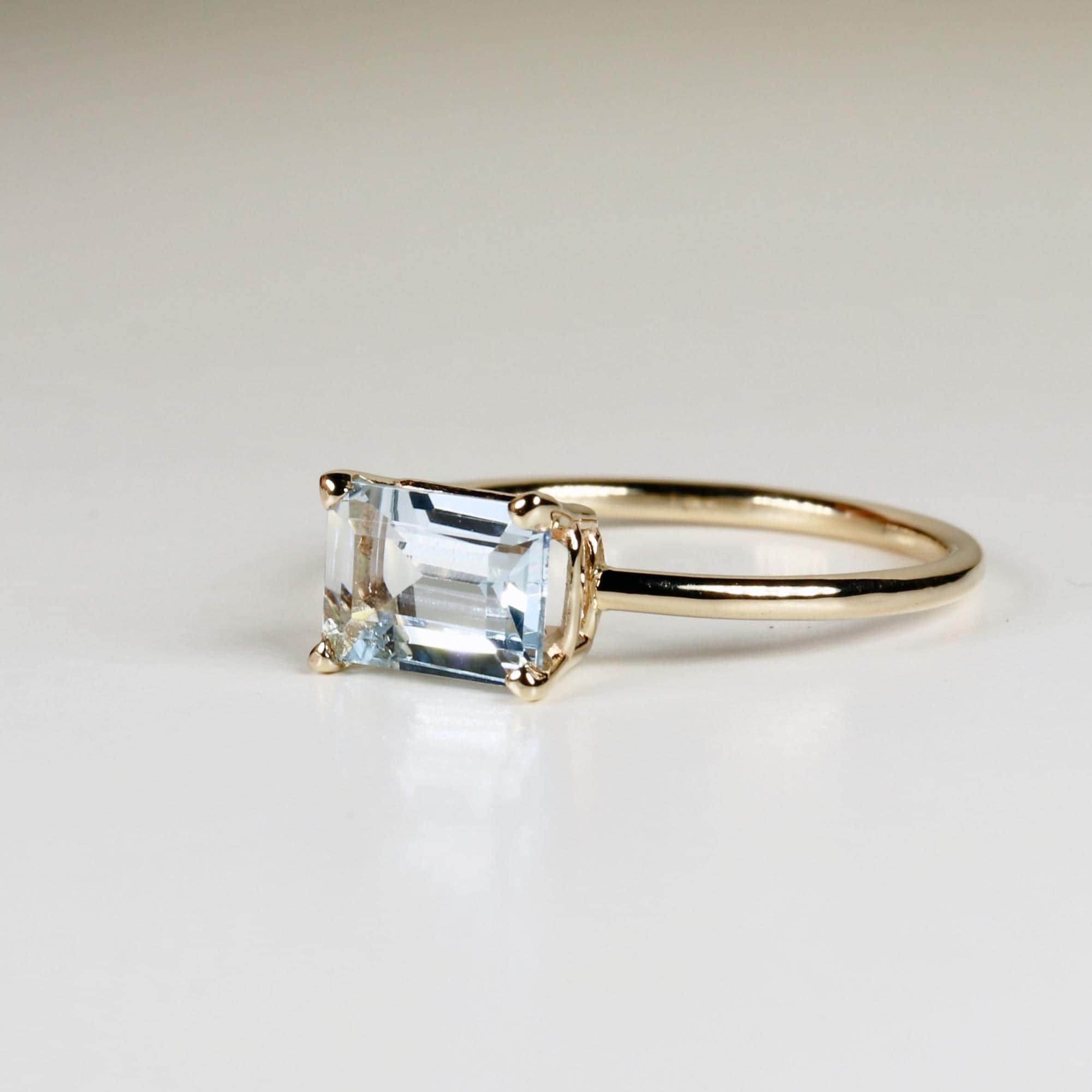 Aquamarine Engagement Ring - Melt'm Jewelry