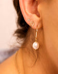 Baroque Pearl Dangle Earrings, Gold Filled Big Pearl Earrings, Minimalist Drop Pearl Jewelry, Bridal Pearl Earrings, Gift for Her