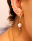 Baroque Pearl Dangle Earrings, Gold Filled Big Pearl Earrings - Melt'm Jewelry