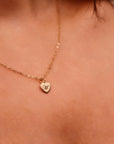 Engraved Heart Necklace Gold Filled, Custom Initial Pendant, Personalized Letter Necklace, Gift for Best Friend, Kids Name Jewelry
