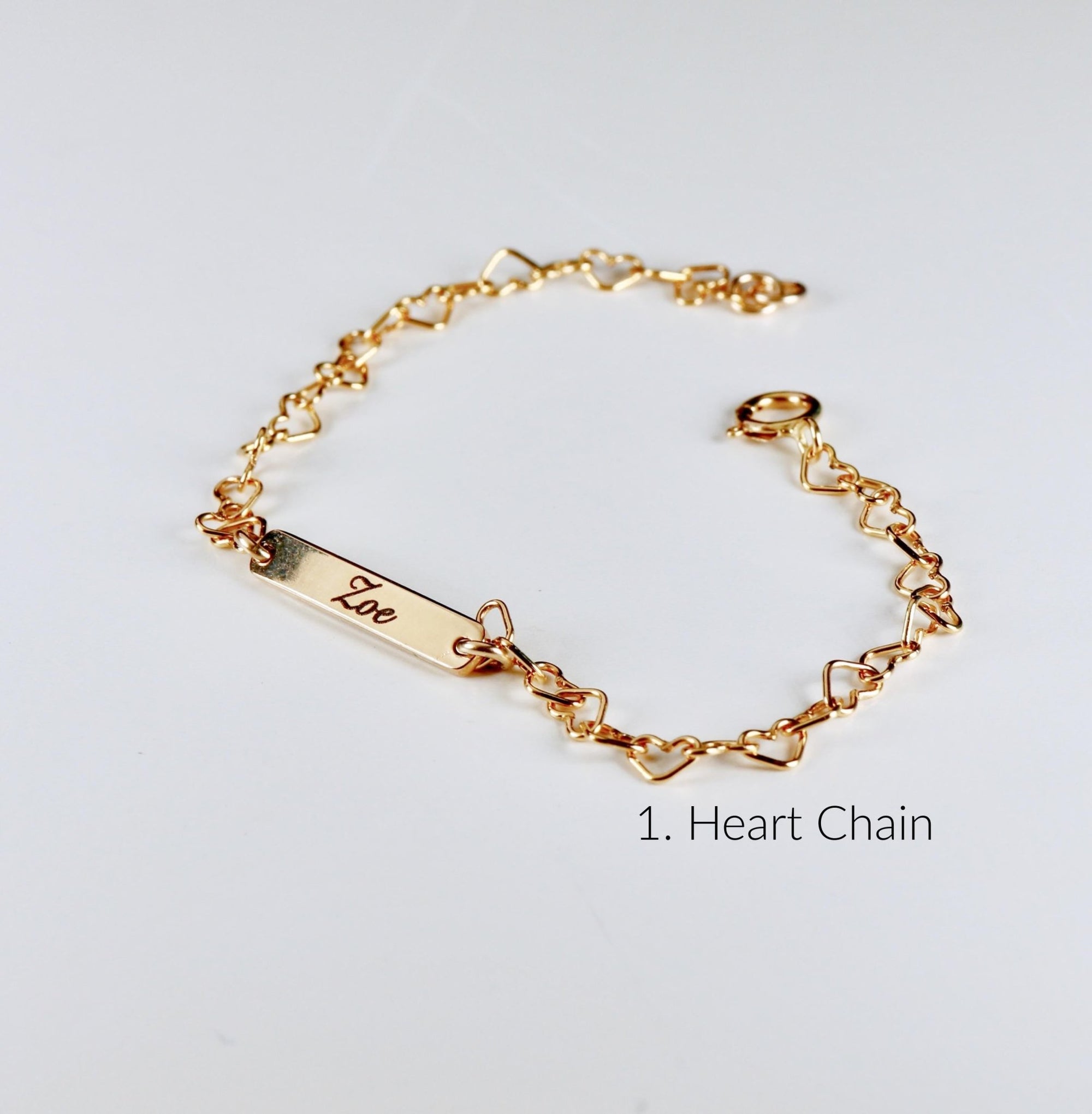 Engraved Kids Bar Bracelet Gold Filled, Custom Nameplate Bracelet for Baby or Toddler - Melt'm Jewelry