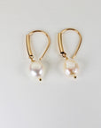 Baroque Pearl Dangle Earrings, Gold Filled Big Pearl Earrings, Minimalist Drop Pearl Jewelry, Bridal Pearl Earrings, Gift for Her