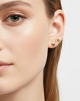 Croissant Flat Back Earrings 14k Solid Gold - Melt'm Jewelry