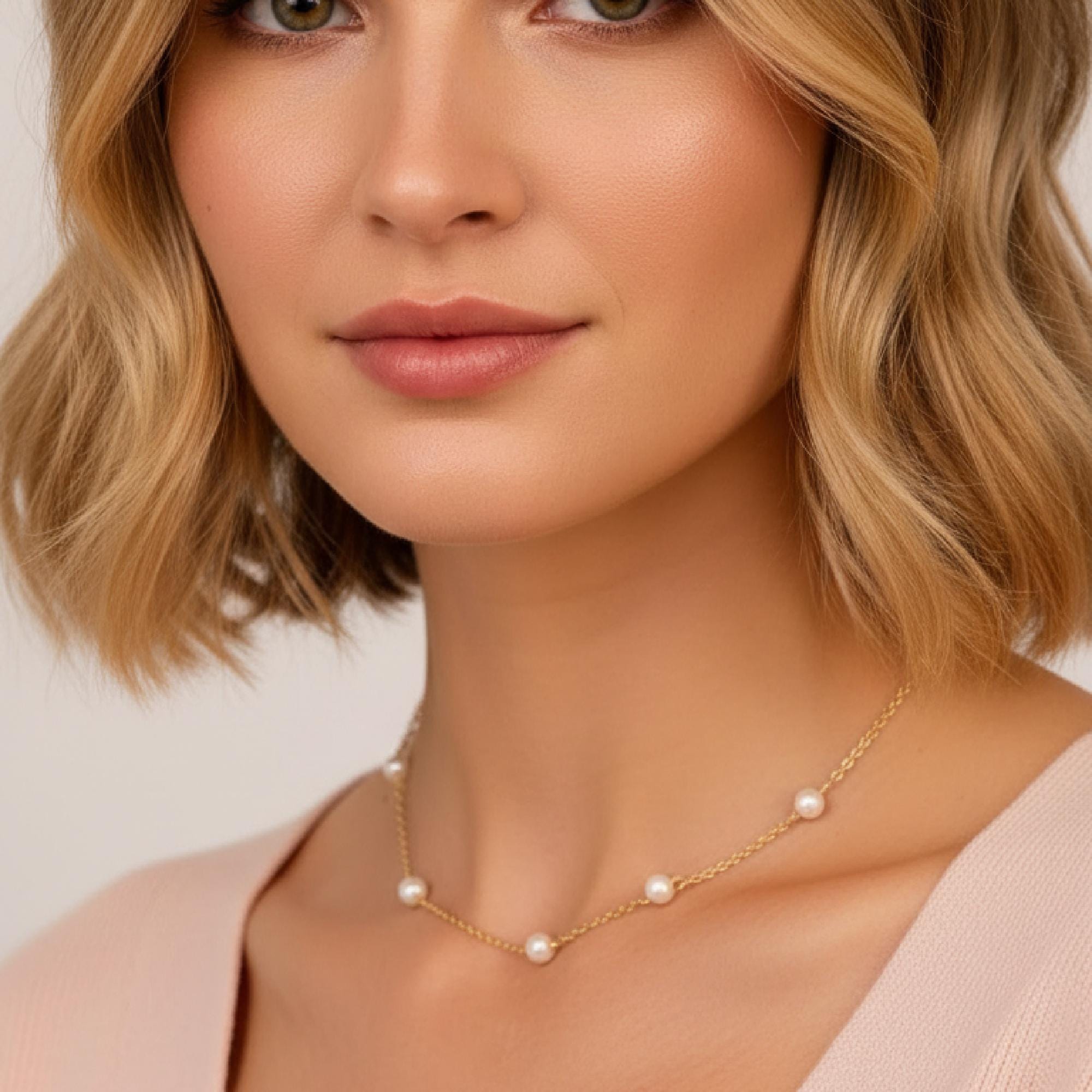 Freshwater Pearl Choker Necklace - Melt'm Jewelry