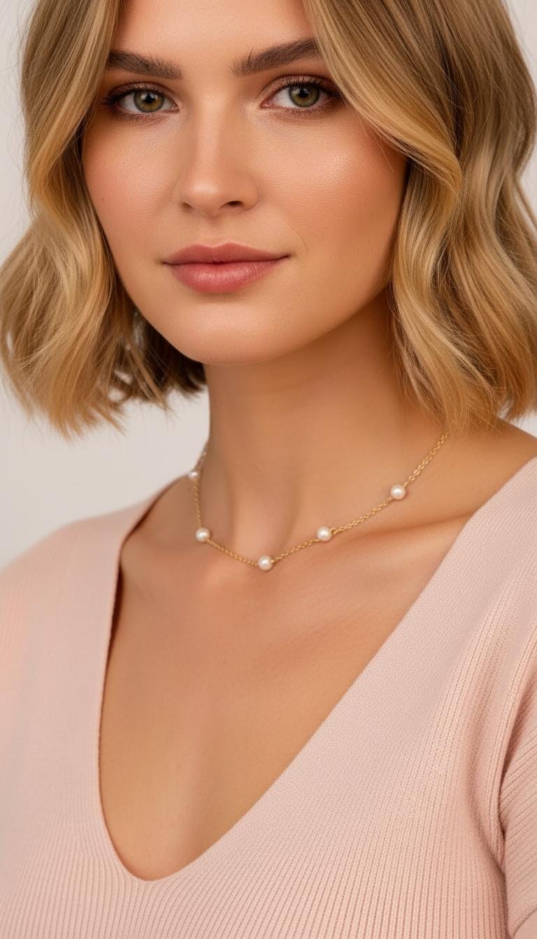 Freshwater Pearl Choker Necklace - Melt'm Jewelry