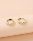 Chunky Diamond Huggie Earrings in 14K Gold - Melt'm Jewelry