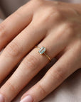 Emerald Cut Aquamarine Engagement Ring - Melt'm Jewelry