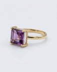 14k Solid Gold Square Ametrine Ring - Melt'm Jewelry