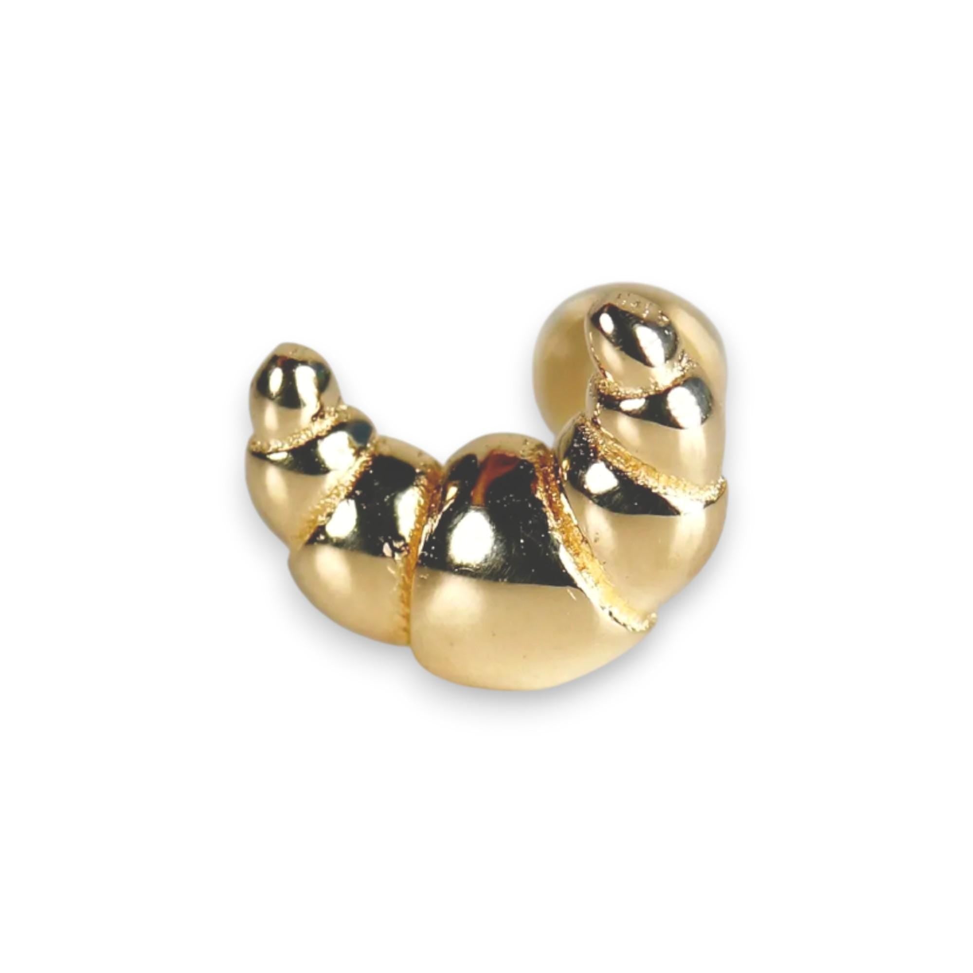Croissant Flat Back Earrings 14k Solid Gold - Melt'm Jewelry
