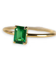 Emerald Engagement Ring 14k Gold - Melt'm Jewelry