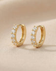 Chunky Diamond Huggie Earrings in 14K Gold - Melt'm Jewelry