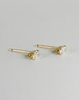 Marquise Diamond Stud Earrings, 0.14 ct VS Diamond Earrings 14k Gold