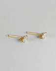 Marquise Diamond Stud Earrings, 0.14 ct VS Diamond Earrings 14k Gold - Melt'm Jewelry