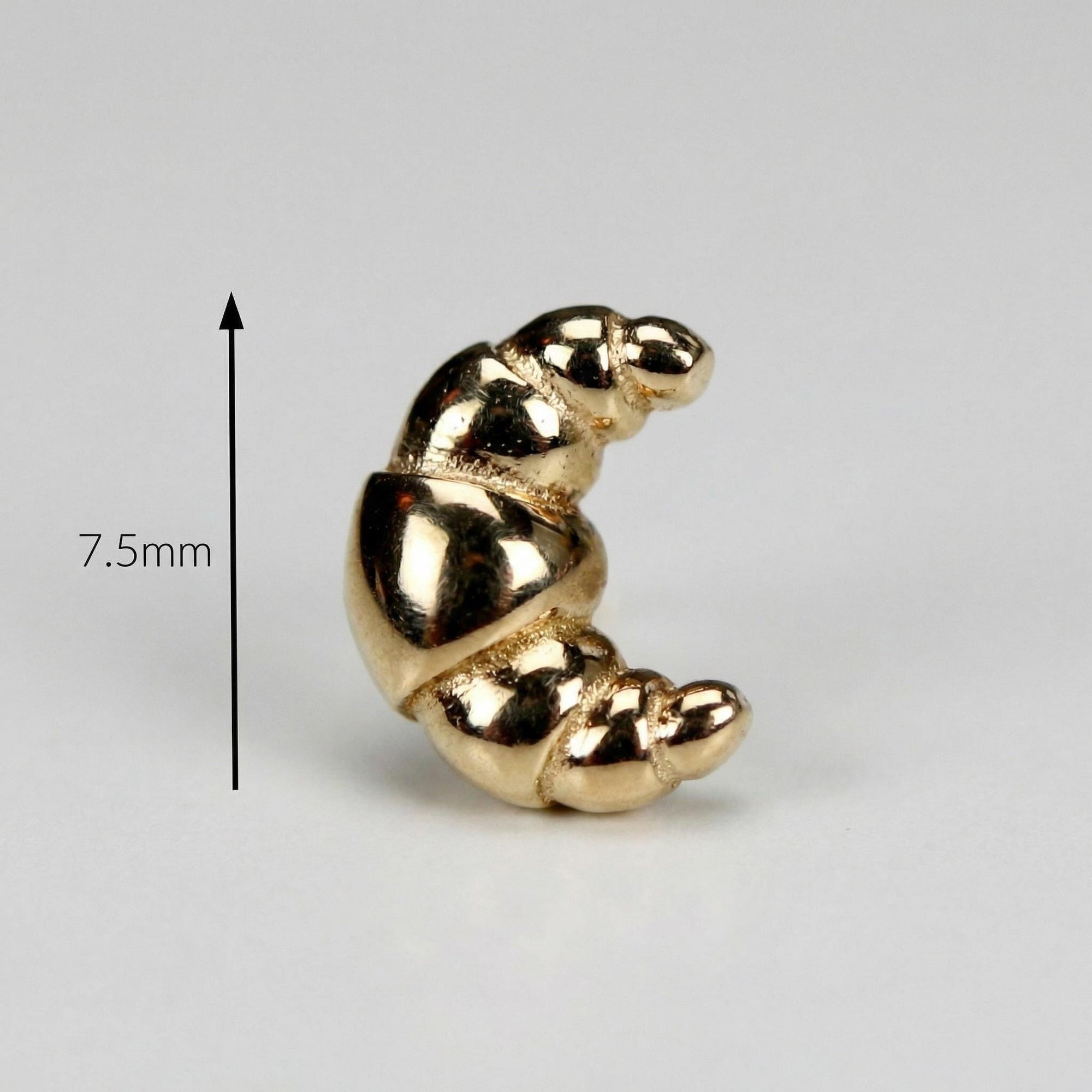 Croissant Flat Back Earrings 14k Solid Gold - Melt'm Jewelry