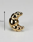 Croissant Flat Back Earrings 14k Solid Gold - Melt'm Jewelry