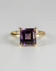 14k Solid Gold Square Ametrine Ring - Melt'm Jewelry