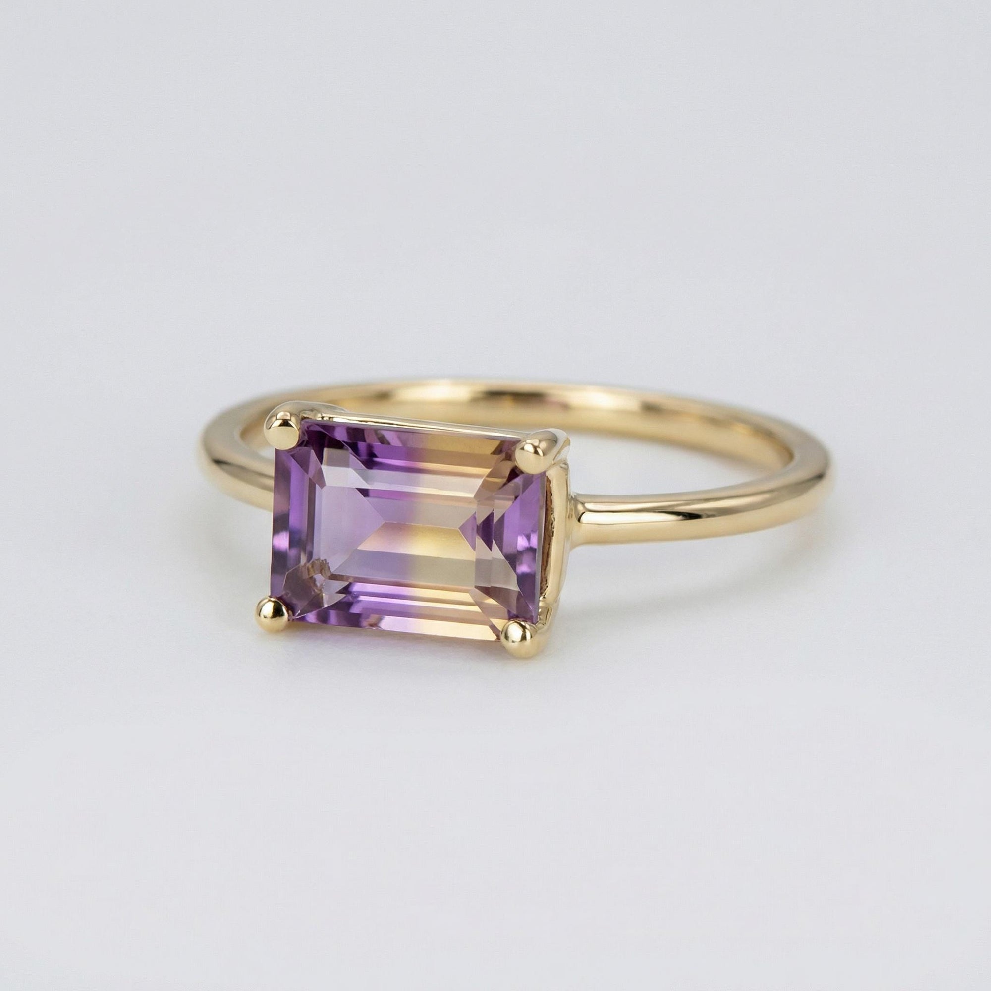 Emerald Cut Ametrine Ring - Melt'm Jewelry