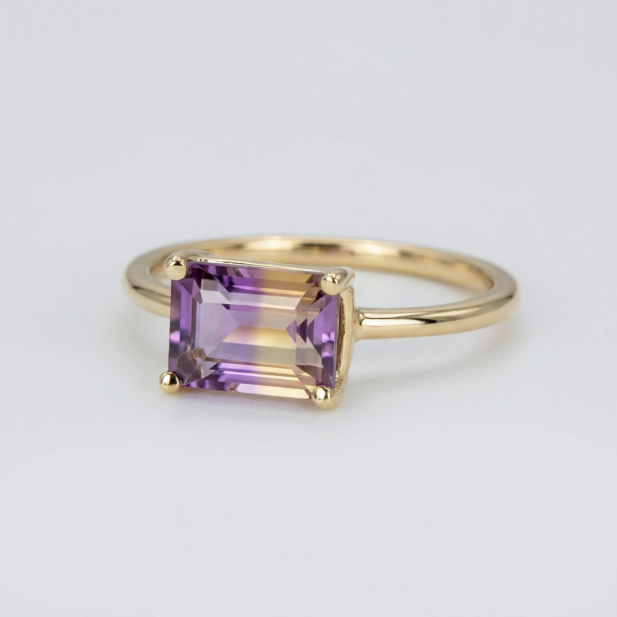 Emerald Cut Ametrine Ring - Melt'm Jewelry