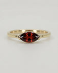 Marquise Garnet Engagement Ring - Melt'm Jewelry