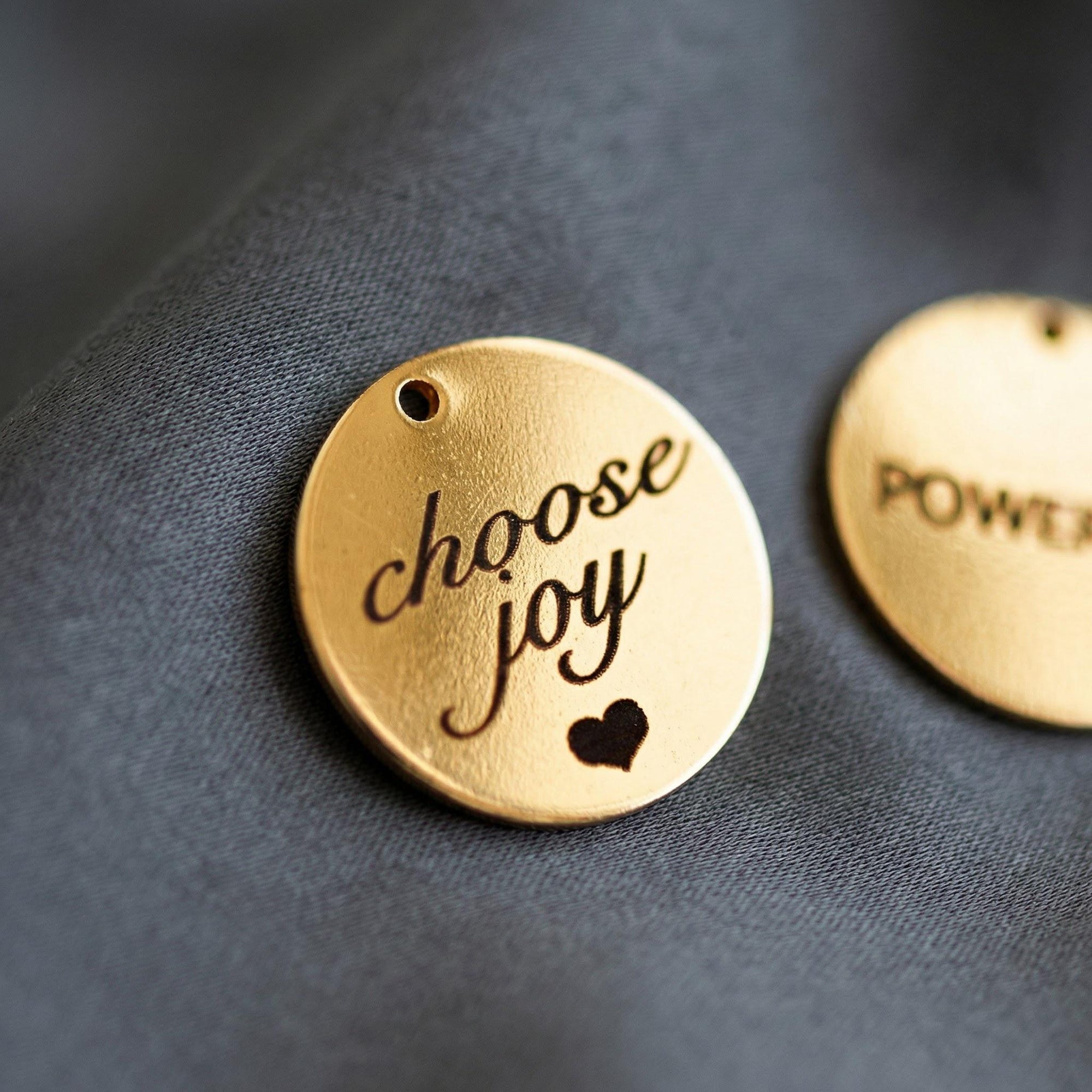 Actual Handwriting Disk Necklace, Kids Name Gold Pendant