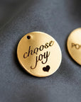 Actual Handwriting Disk Necklace, Kids Name Gold Pendant