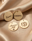 Actual Handwriting Disk Necklace, Kids Name Gold Pendant - Melt'm Jewelry