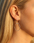 Double Hoop Earrings, Gold Filled Circle Hoops, Organic Sterling Silver Hoops, Rose Gold Earrings - Melt'm Jewelry