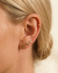 Sweetheart Solid Gold Earrings, Internally Threaded Flat Back Earrings (SINGLE or PAIR) - Melt'm Jewelry
