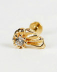 Wing Flat Back Earrings 14k Solid Gold - Melt'm Jewelry