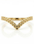Wheat Leaf Wedding Band 14k Gold - Melt'm Jewelry
