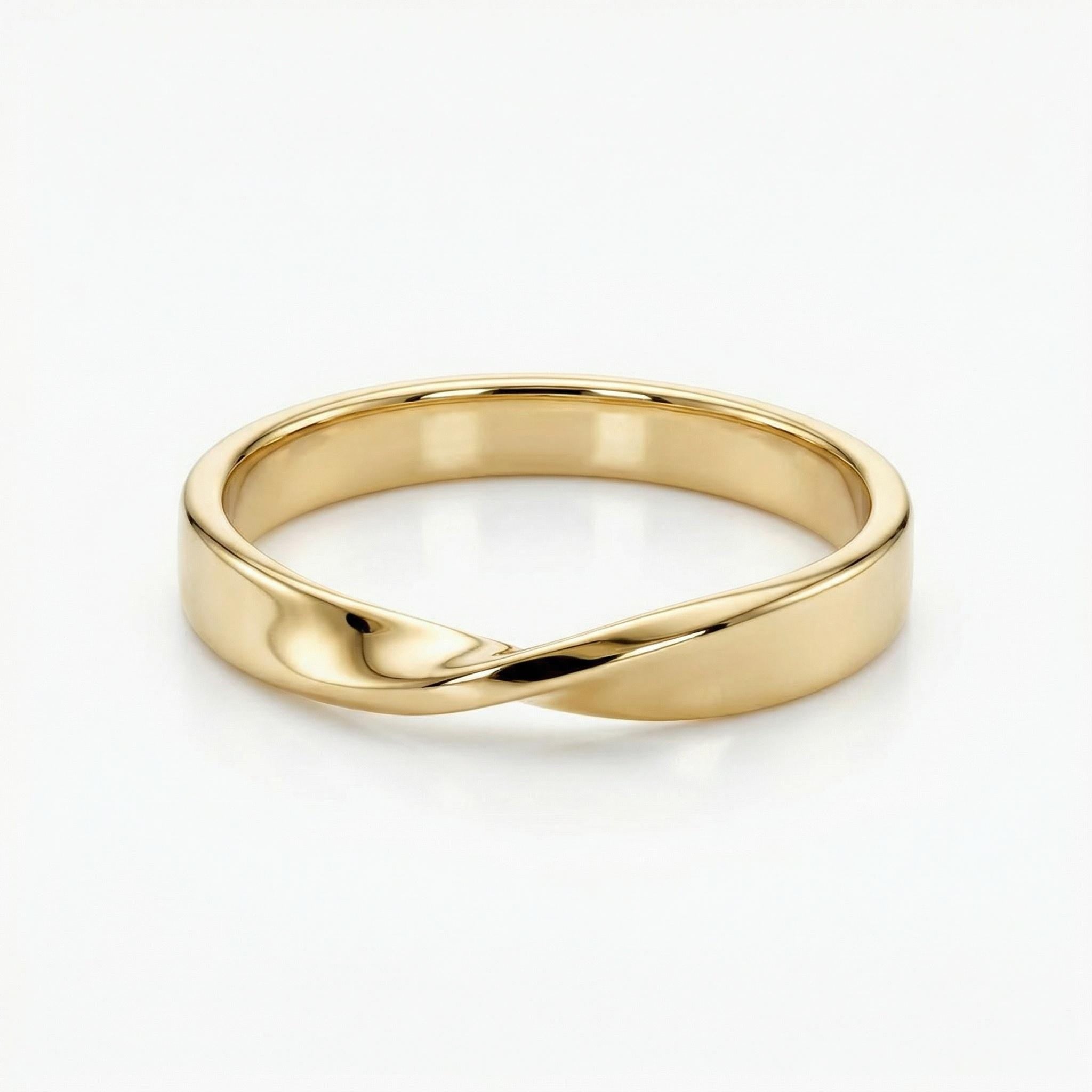 Mobius Ring 14k Gold, His and Hers Matching Band – Melt'm Jewelry