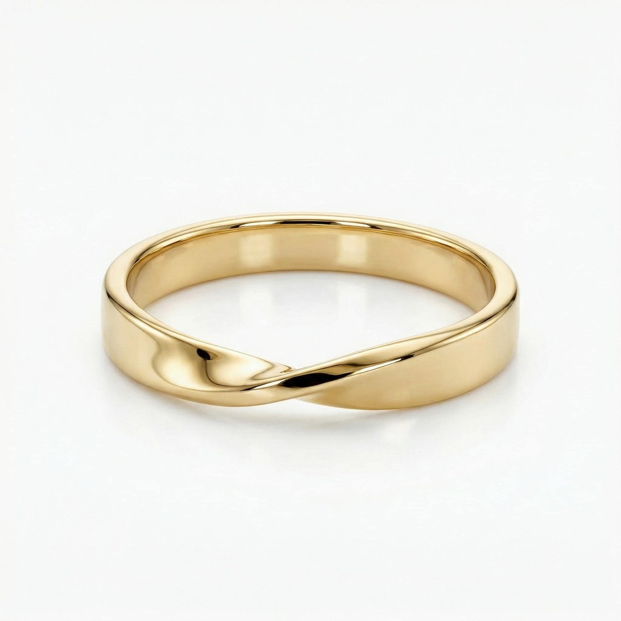 Mobius Ring 14k Gold, His and Hers Matching Band - Melt'm Jewelry