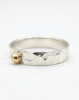 14k Gold Dot Stacking Gold Ball Ring - Mixed Metal Ring