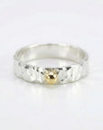 14k Gold Dot Stacking Gold Ball Ring - Mixed Metal Ring