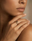 Hammered Gold Wedding Band, 14k Solid Yellow Gold - Melt'm Jewelry