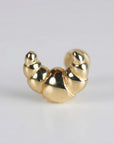 Croissant Flat Back Earrings 14k Solid Gold - Melt'm Jewelry