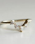 diamond crown ring stackable wedding band fine jewelry