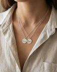 Actual Handwriting Disk Necklace, Kids Name Gold Pendant - Melt'm Jewelry