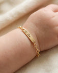 Engraved Kids Bar Bracelet Gold Filled, Custom Nameplate Bracelet for Baby or Toddler