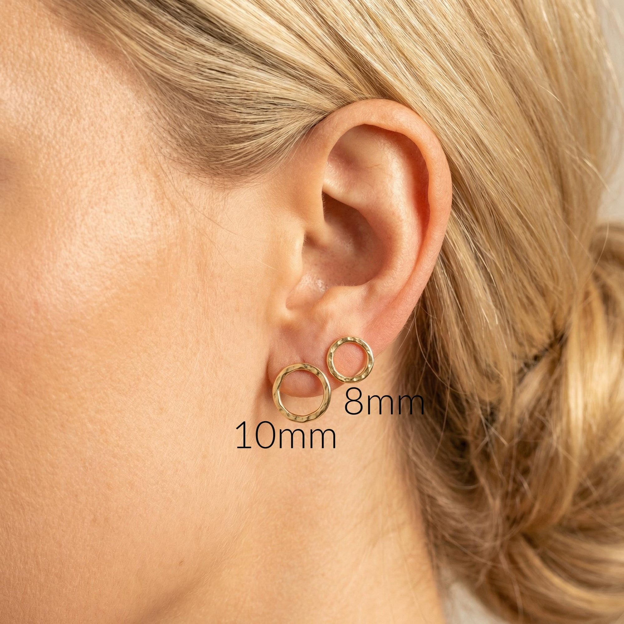 Tiny Gold Open Circle Stud Earrings - Melt'm Jewelry