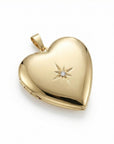 North Star Heart Locket Necklace 14k Gold Filled - Melt'm Jewelry