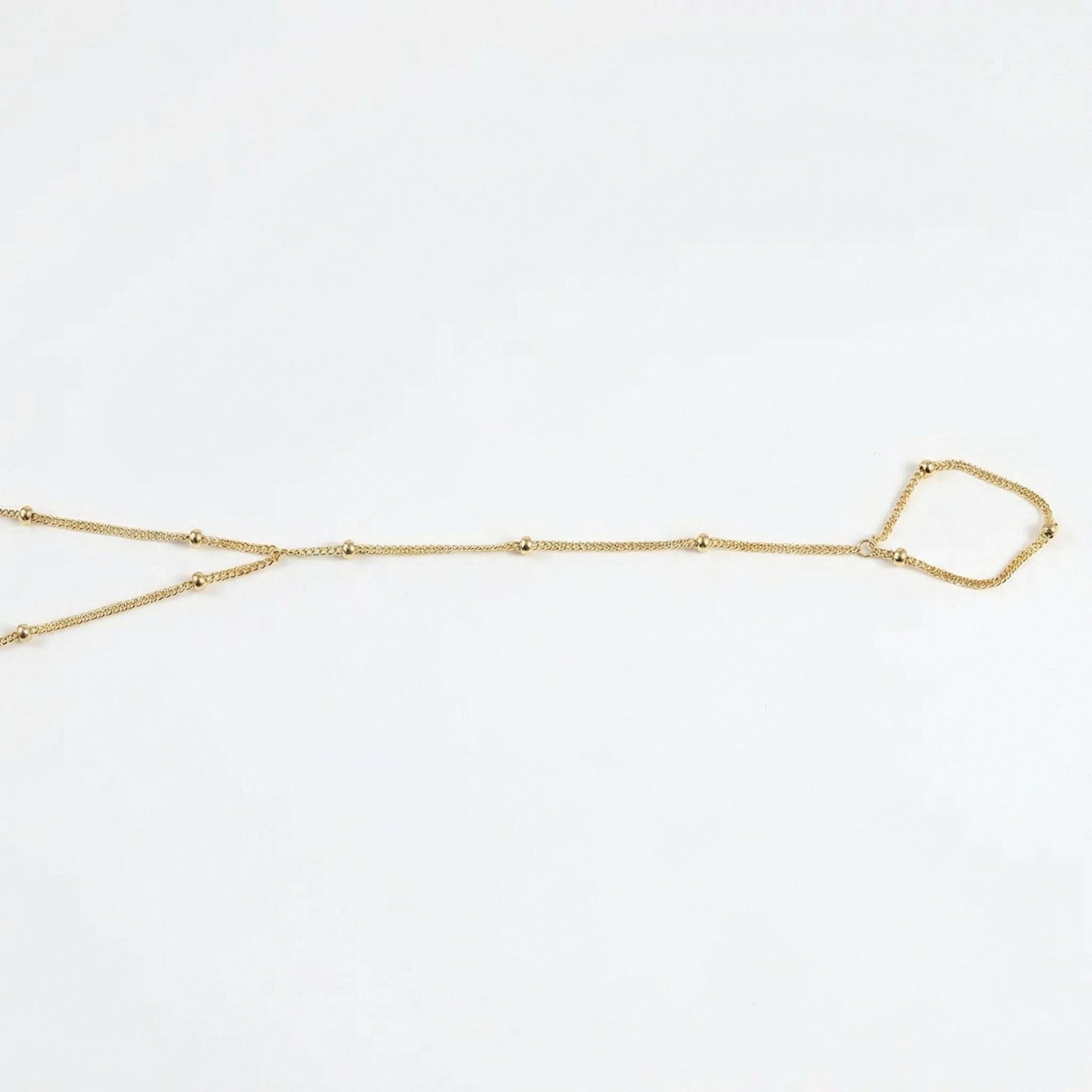 Gold Slave Bracelet, Satellite Hand Chain Bracelet