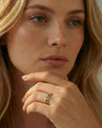 Dainty Princess Cut Diamond Stacking Ring