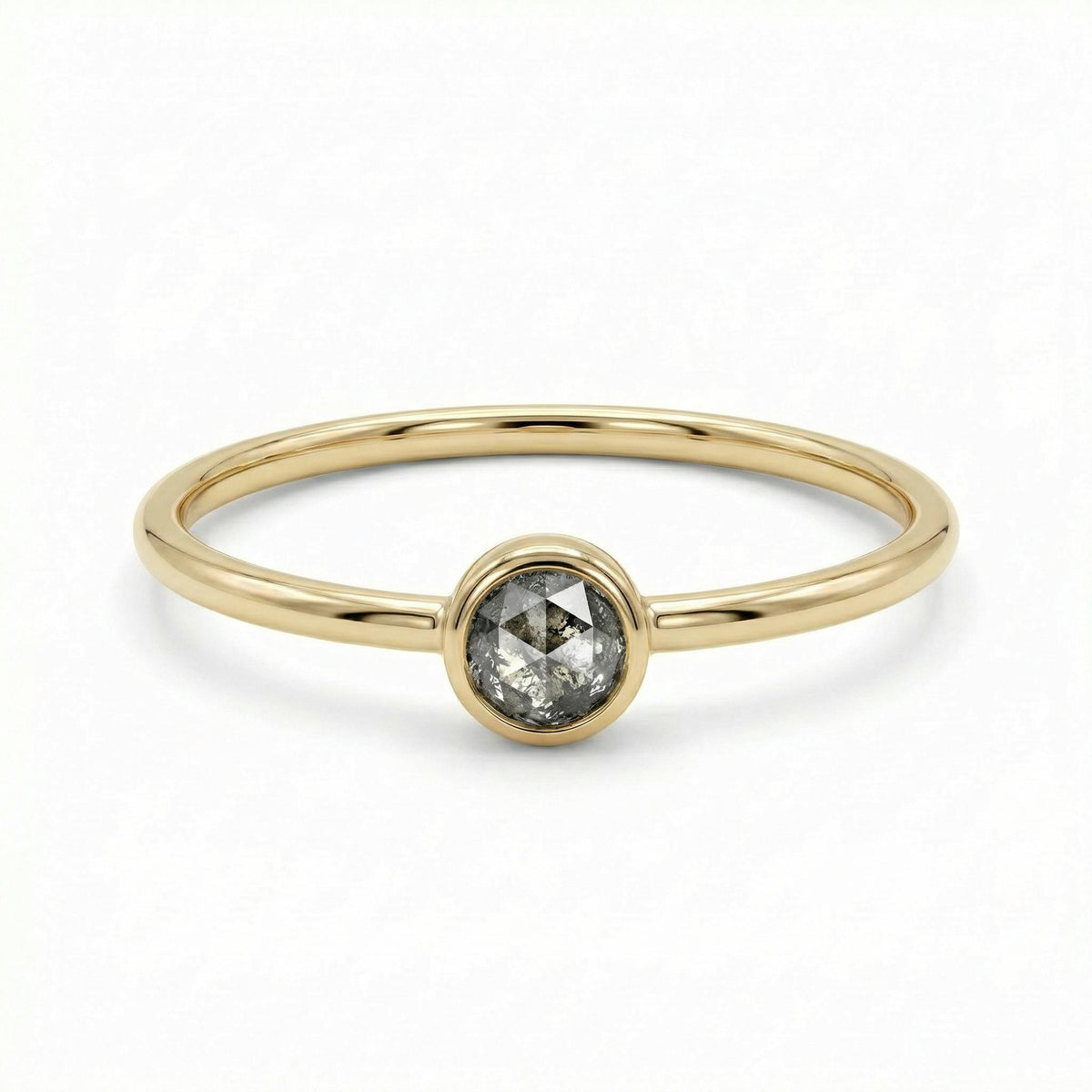 Dainty Salt and Pepper Diamond Ring - Melt'm Jewelry